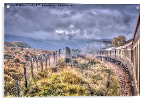  View's From The Train Window - 2 Acrylic by Simon Litchfield