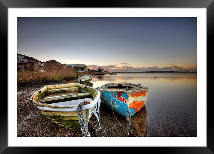  Boats at Sunrise Framed Mounted Print by Jennie Franklin