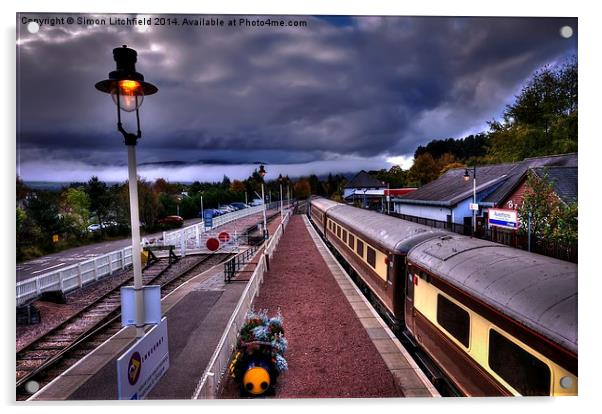  View's From The Train Window - Aviemore Acrylic by Simon Litchfield