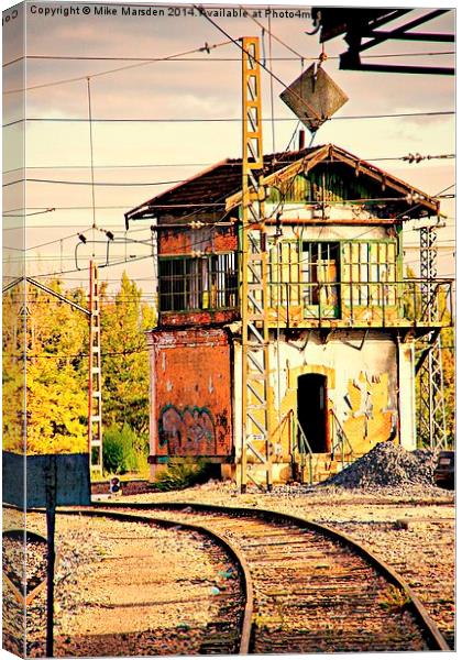 The Signal Box Canvas Print by Mike Marsden