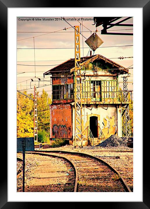 The Signal Box Framed Mounted Print by Mike Marsden