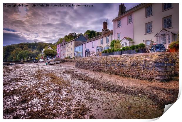  Dittisham River Dart Devon Print by Simon Litchfield