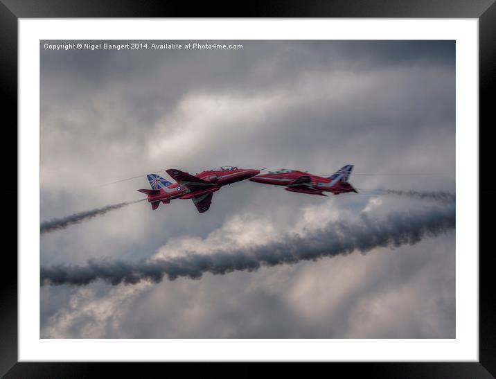   The Red Arrows  Framed Mounted Print by Nigel Bangert