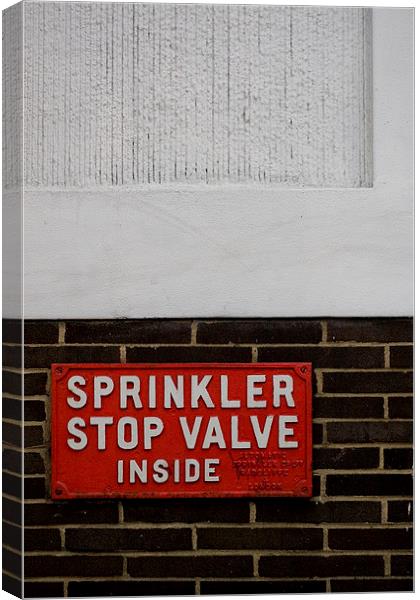  Sprinkler Stop Valve Canvas Print by Alastair Gentles