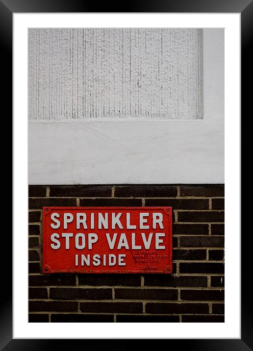  Sprinkler Stop Valve Framed Mounted Print by Alastair Gentles