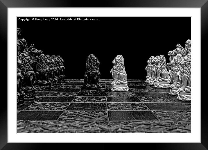 Chess Game Framed Mounted Print by Doug Long