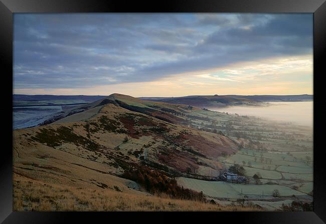 Great Ridge Morning Mist  Framed Print by Darren Galpin