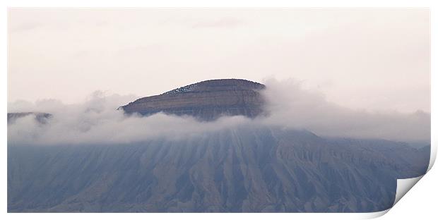 Mt. Garfield in clouds... Print by Patti Barrett