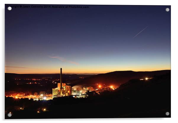 Dawn At Hope cement Works Acrylic by Jason Connolly