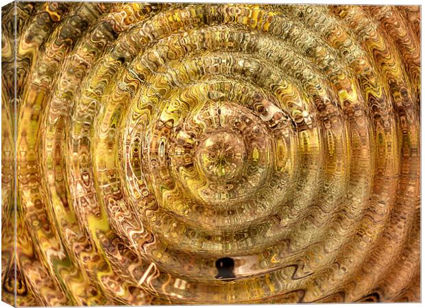 Gold abstract water drop Canvas Print by Patti Barrett