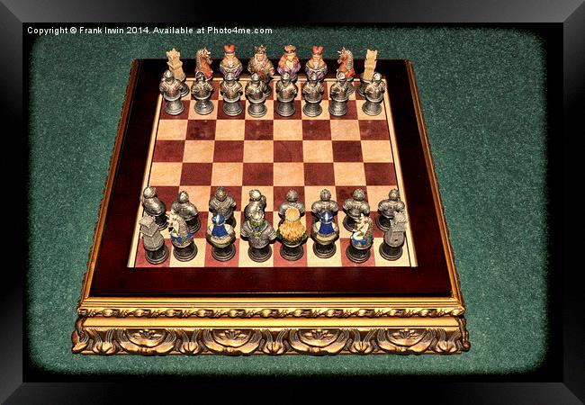 Complete Medieval chess set Framed Print by Frank Irwin