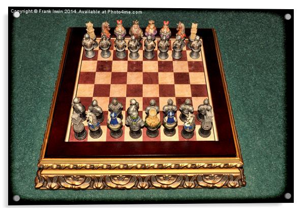Complete Medieval chess set Acrylic by Frank Irwin