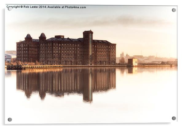  The old Flour Mills Acrylic by Rob Lester