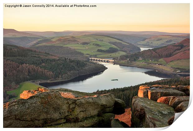 Sunset  Views From Bamford Edge Print by Jason Connolly