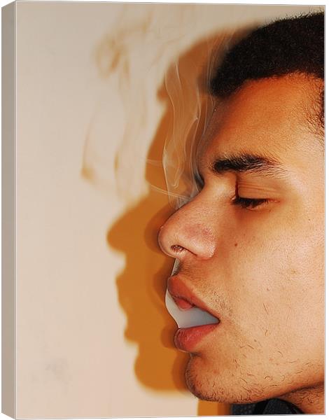 smoking Canvas Print by ash grant