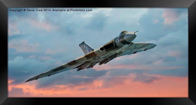  Avro Vulcan Sunset Framed Print by Steve H Clark
