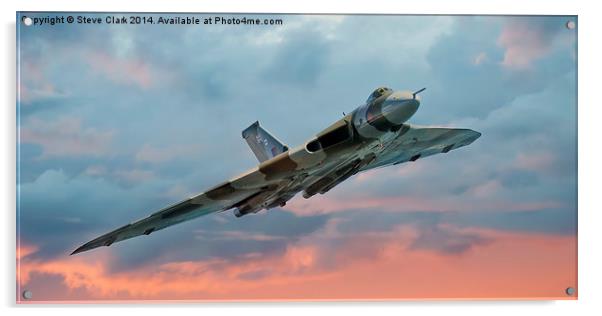  Avro Vulcan Sunset Acrylic by Steve H Clark