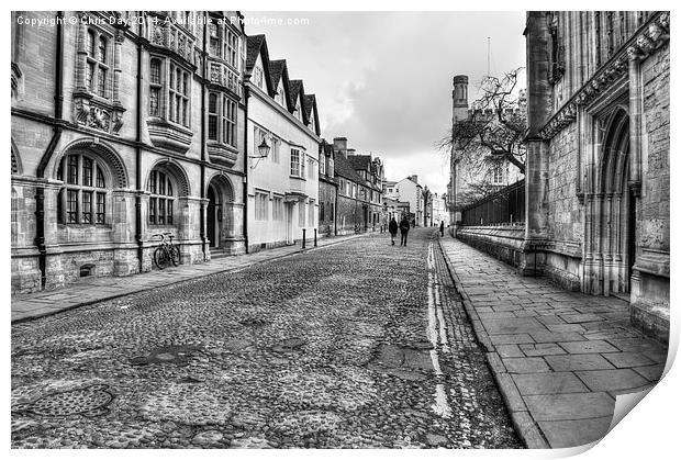 Merton Street Oxford Print by Chris Day