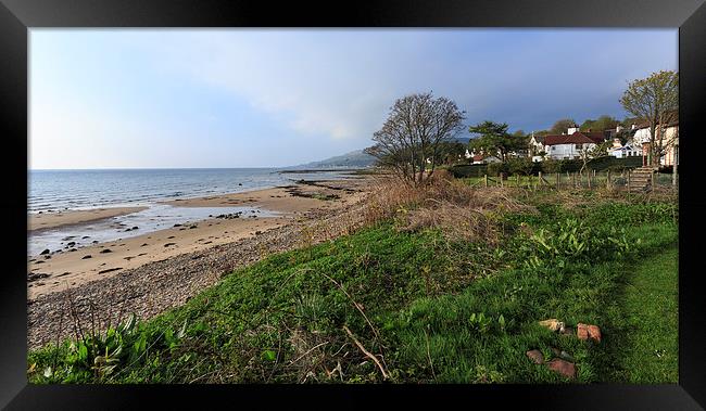  Looking across Whiting Bay, Isle of Arran Framed Print by Alan Whyte