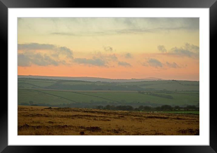 A Winter Evening on Exmoor  Framed Mounted Print by graham young