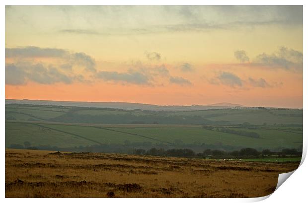 A Winter Evening on Exmoor  Print by graham young