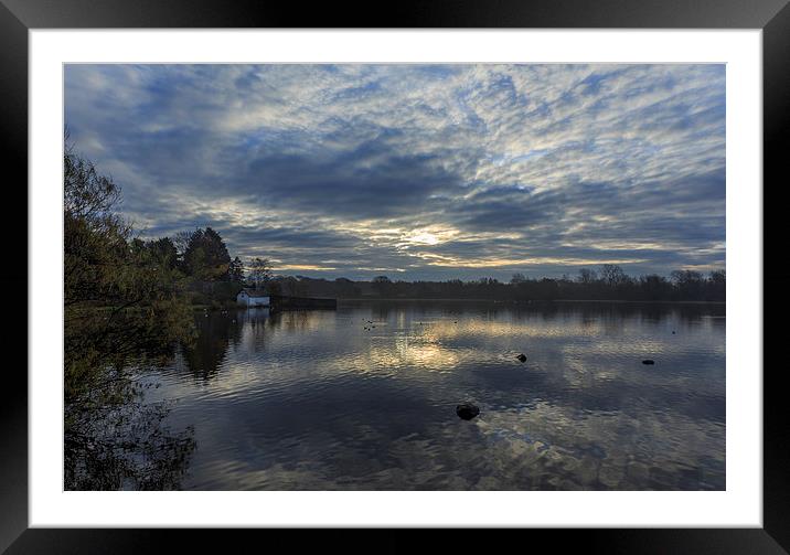  Sun coming up over Duddingston Loch Framed Mounted Print by Alan Whyte