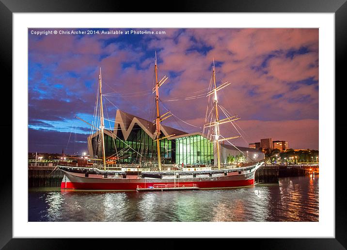  Riverside Museum Tall Ship Framed Mounted Print by Chris Archer