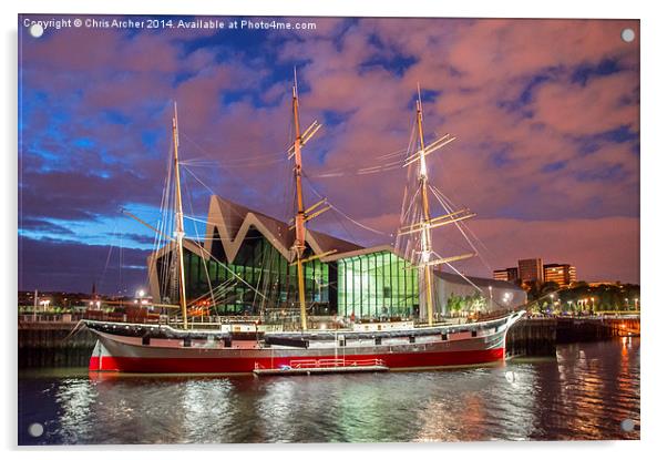  Riverside Museum Tall Ship Acrylic by Chris Archer