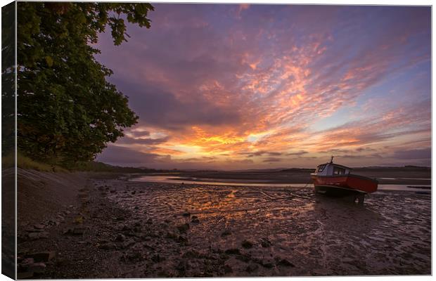   River Taw sunrise. Canvas Print by Dave Wilkinson North Devon Ph