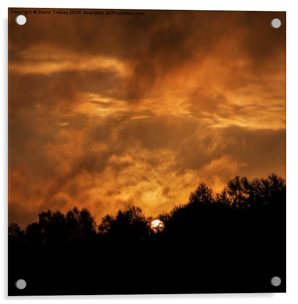  Orange Sunrise Acrylic by David Tinsley