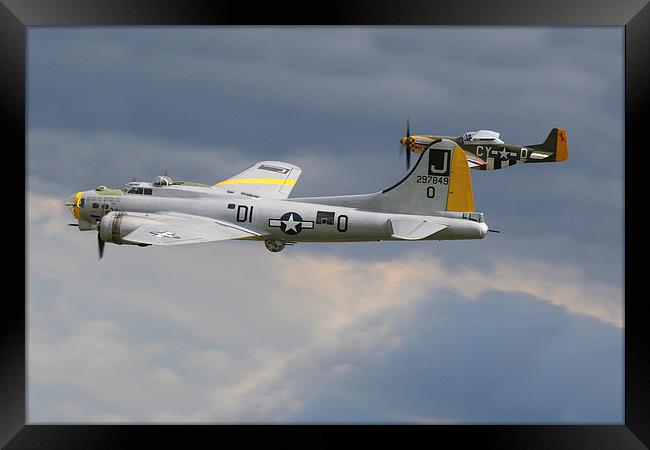  B17 and P51 Mustang Framed Print by Oxon Images