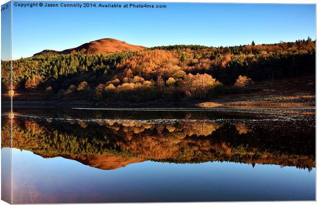  Reflections At Ladybower Reservoir. Canvas Print by Jason Connolly