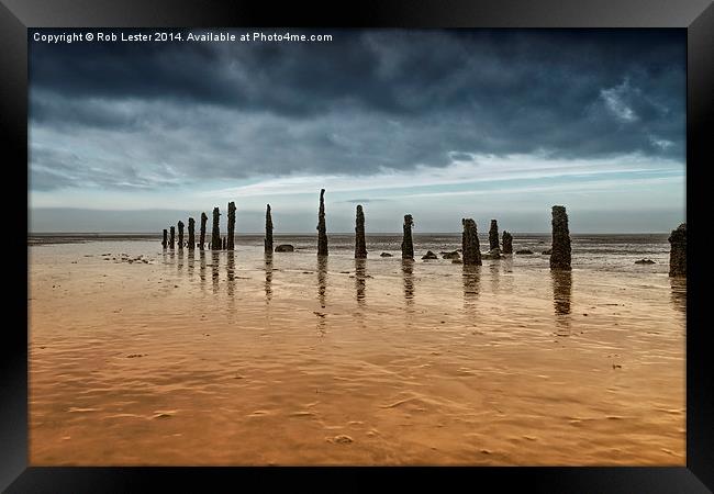  The Old Jetty on the Dee Framed Print by Rob Lester