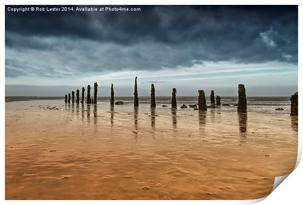  The Old Jetty on the Dee Print by Rob Lester