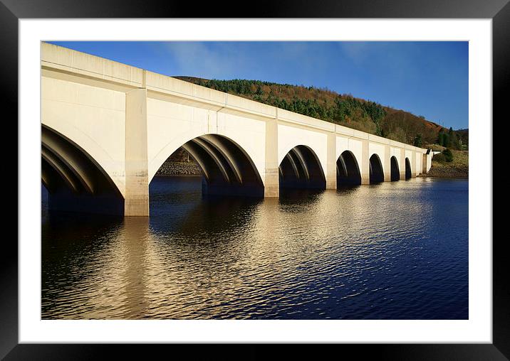 Ashopton Viaduct and Ladybower Framed Mounted Print by Darren Galpin
