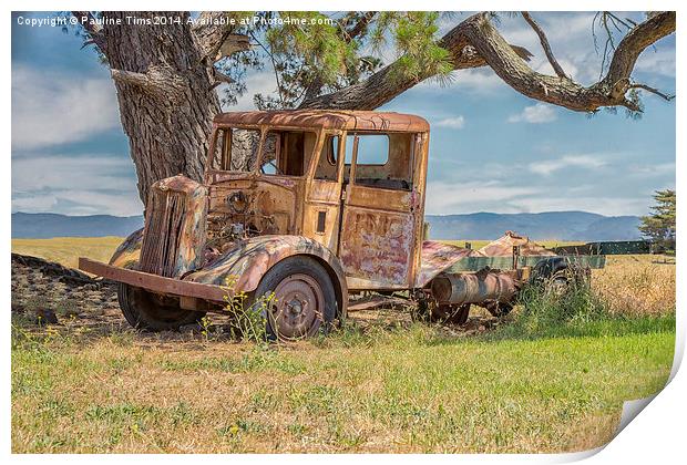  Old Time Truck Print by Pauline Tims