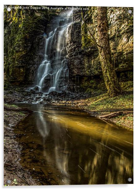  Waterfall Swallet, Peak District Acrylic by John Cropper
