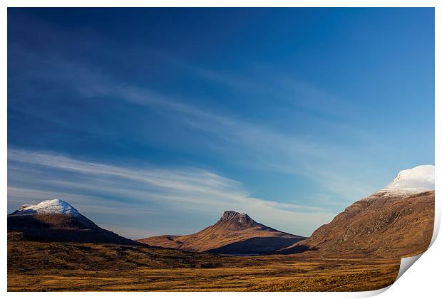 Stac Pollaidh in Winter Print by Derek Beattie