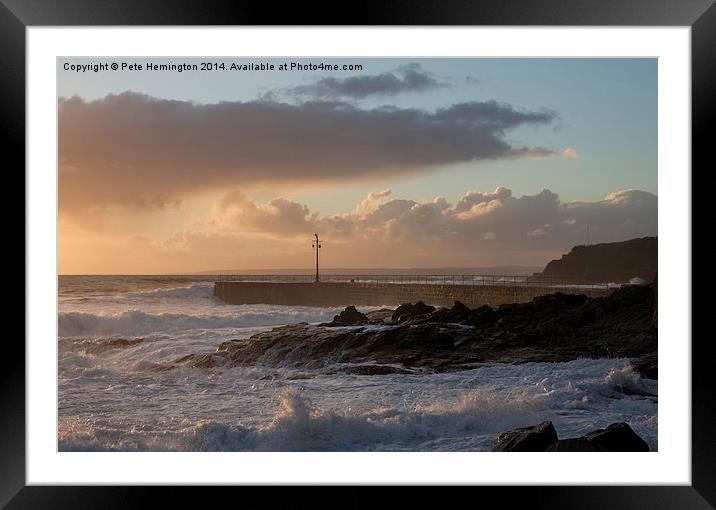 Porthleven in Cornwall Framed Mounted Print by Pete Hemington