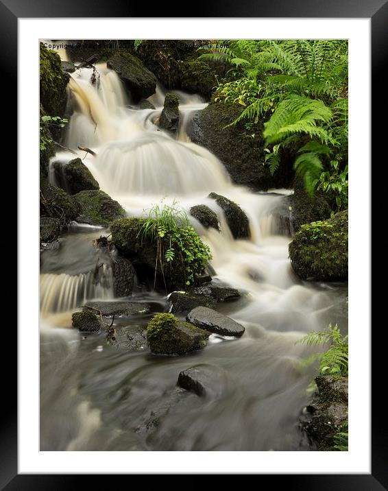  Mull Waterfall Framed Mounted Print by David Hall