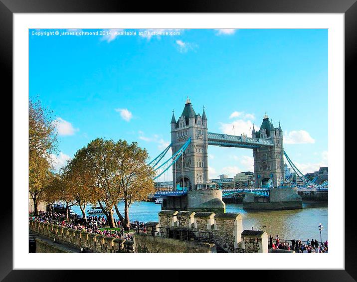 Tower Bridge  Framed Mounted Print by james richmond