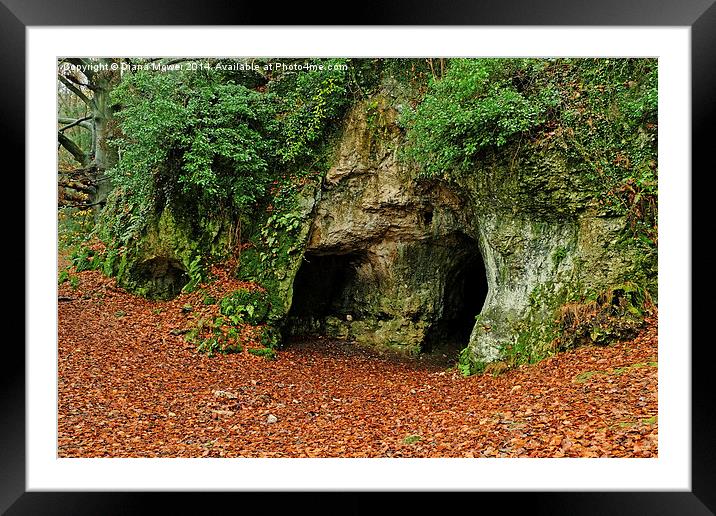 King Arthurs Cave  Framed Mounted Print by Diana Mower