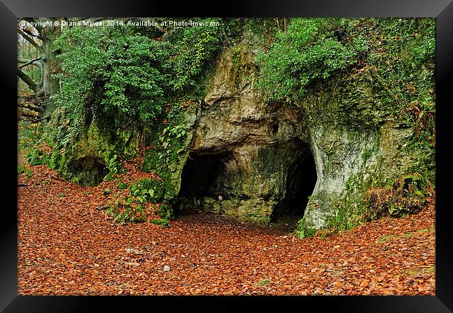 King Arthurs Cave  Framed Print by Diana Mower