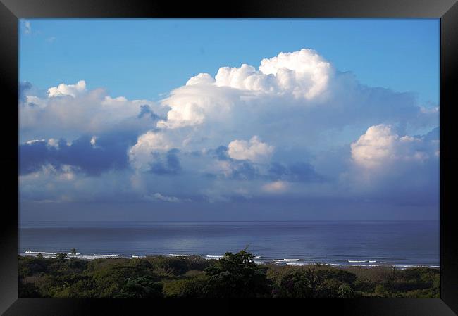 Clouds Off Coast  Framed Print by james balzano, jr.