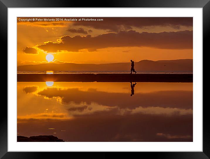  Walking into the Sunset  Framed Mounted Print by Peter Mclardy