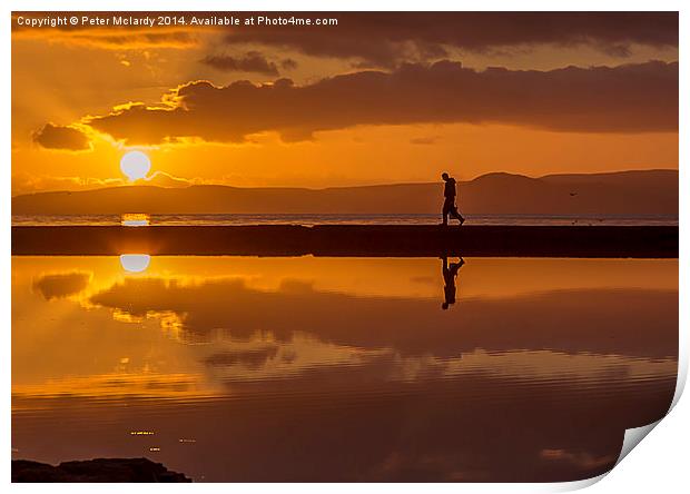  Walking into the Sunset  Print by Peter Mclardy