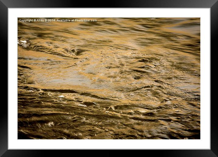  Tumbling Water Framed Mounted Print by Andy Bennette