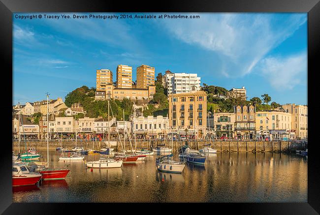 Torquay Harbourside. Framed Print by Tracey Yeo