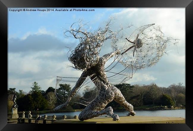  Fairy Sculpture Framed Print by Andrew Heaps