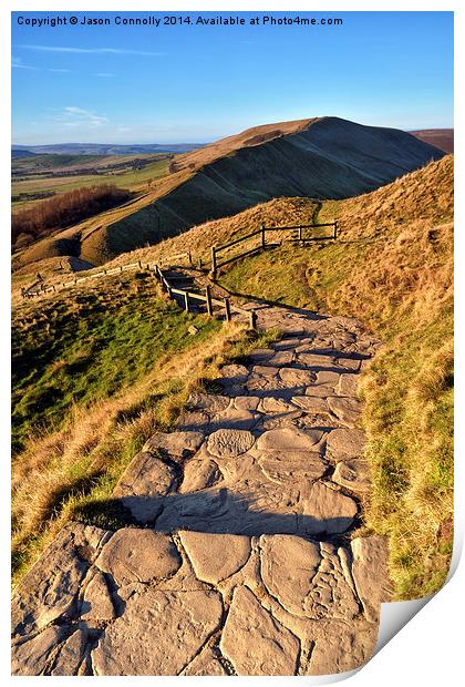  The Descent Of Mam Tor Print by Jason Connolly